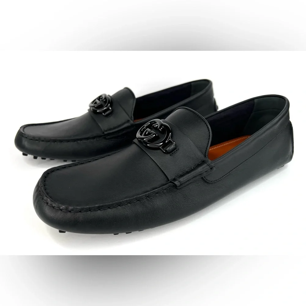 Gucci Love Parade GG Logo Resin Men Driver Loafers UK 13 - US 13.5 - EU 47